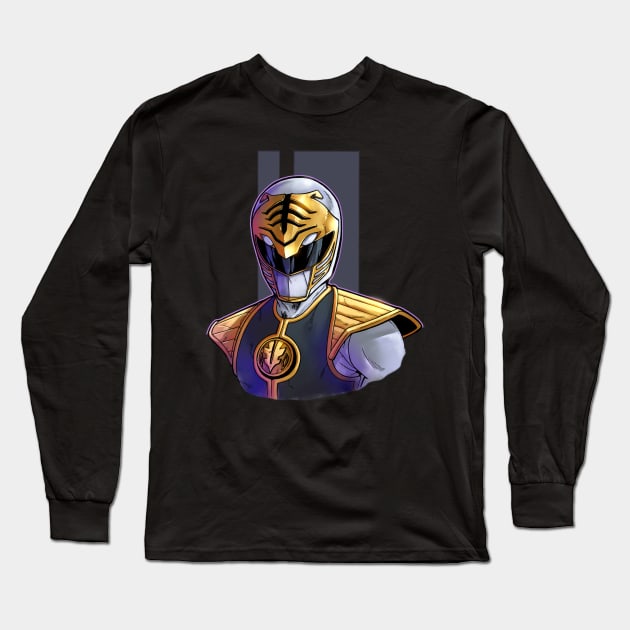 Tommy The White Ranger Long Sleeve T-Shirt by AdventureWizardLizard